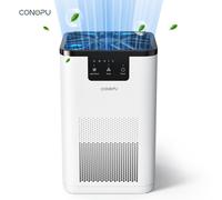 Purificateur d’Air CONOPU avec Filtration à 3 Couches, CADR 70m³/h, 2 Vitesses, Diffuseur d’Arômes, Basse Consommation, Élimine Poussières, Fumée, Pollen et Poils d’Animaux