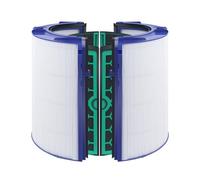 Purificateur d'air Compatible avec Dyson, HP04 TP04 DP04 TP05 DP05, filtre en verre combiné à ventilateur de refroidissement pur à deux étages scellé à 360 °(White)