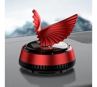 Purificateur d'air de voiture au design unique pour aigle, diffuseur compact avec fonctionnalité avancée du panneau solaire (rouge)