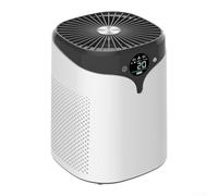 Purificateur d'air HEPA, système de filtration H13 en 3 étapes, capture 99,97 % de la poussière des poils d'animaux, mode veille ultra silencieux 22 dB, couverture à 360° pour chambres, salons