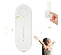 Purificateur d'air ionique à brancher, mini purificateur d'air portable, Purificateur d'air tout-en-un, sans filtre, purifie et rafraîchit instantanément l'air (Blanc)