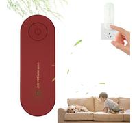 Purificateur D'air Ionique à Brancher, Petit Purificateur D'air Tout-en-un, Silencieux, Sans Filtre, pour Salon, Chambre, Bureau, Toilettes (Rouge)