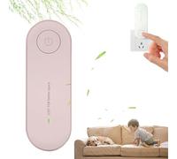 Purificateur D'air Ionique à Brancher, Petit Purificateur D'air Tout-en-un, Silencieux, Sans Filtre, pour Salon, Chambre, Bureau, Toilettes (Rose)