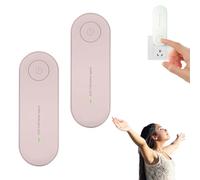 Purificateur d'air ionique Claru enfichable, Purificateur d'air Clairu, Mini purificateur d'air portable enfichable, Sans filtre, Pure et rafraîchit instantanément l'air de la maison (2, Rose)