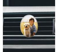 Purificateur d'air personnalisé en cristal pour voiture - Clip d'aromathérapie personnalisé avec votre photo - Clips de cristal parfumés pour la décoration de l'intérieur de la voiture.