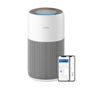 Purificateur d'air Philips Série 2200, HEPA NanoProtect + Filtre à charbon actif, CADR 400m³/h pour 104m², Pour personnes allergiques, Ultra-silencieux, Filtre intelligent et durable (AC2210/10)
