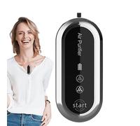 Purificateur d'air portable - Chaîne de purificateur d'air personnel portable de 8 cm, dispositif d'ioniseur léger | Éliminateur d'odeurs de poussière facile à utiliser pour le bureau de voiture, les