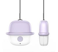 Purificateur d'air portable pour enfants avec sangle tour de cou, 10 millions d'ions négatifs pour soulager la fumée et les allergies, rechargeable via port USB C (violet)