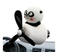 Purificateur d'Air pour Voiture - Parfum pour Ventilation Auto avec Panda Pilote Dessin Animé | Parfum d'Aromathérapie pour Prise Hélice Tournante pour Décoration Intérieure Auto Prise Salon Toilette