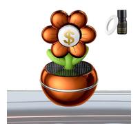 Purificateur d'Air Solaire pour Voiture - Diffuseur d'Aromathérapie Rotatif - Décoratif de Fortune Parfum Longue Durée pour Voiture Maison Bureau Voyage
