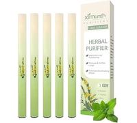 Purificateur De Poumons À La Molène, 5pcs Stylo Diffuseur À Base De Pl-antes Amélioré, Bâtonnet Inhalateur Naturel Pour Faciliter La Respiration,Inhalateur De Molène Pour Le Nettoyage Des Poumons