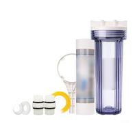 Purificateur d'eau 25,4 cm Bouteille filtrante anti-fuite pour purificateur d'eau à dessus plat pour systèmes de jardin et de sable (C)