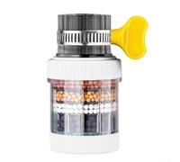 Purificateur d'eau à plusieurs étapes avec charbon actif à la noix de coco, zéolite et sulfite de calcium pour évier de salle de bain, robinet de cuisine et douche à eau dure, convient aux 16-22