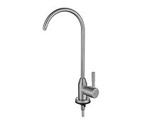Purificateur d'eau en Acier Inoxydable à Boisson directe, poignée 4 Points, Froide Unique pouvant être tournée pour s'asseoir et se Tenir Debout, Un Robinet d'évier de Cuisine (Gris)
