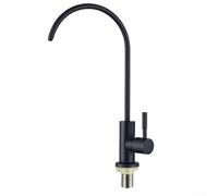 Purificateur d'eau potable 4 points pour évier de cuisine avec construction en acier inoxydable et gestion du débit intégrée (noir)