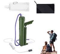 Purificateur d'eau Survie,Filtre à eau de camping,0,0001 Micron Portable Purification d'eau Pompe à Main | Haute précision, Débit de purification de l'eau, Équipement de survie Randonnée, Camping