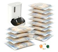 PurifyLogix Lot de 12 paquets déshydratants de nourriture pour animaux domestiques à changement de couleur compatibles avec la mangeoire automatique PETLIBRO, emballés individuellement pour mangeoire