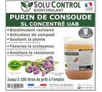 Purin de Consoude Solu’Control - 5L Concentré UAB - Biostimulant Racinaire - Favorise la Croissance et la Floraison - 100% Naturel - Fabriqué en France