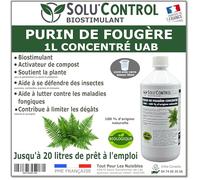 Purin de Fougère Solu’Control - 1L Concentré UAB - Biostimulant Naturel - Aide à Se Défendre des Insectes & Maladies Fongiques - Activateur de Compost - 100% Naturel - Fabriqué en France