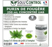 Purin de Fougère Solu’Control - 250 ml Concentré UAB - Biostimulant Naturel - Aide à Se Défendre des Insectes & Maladies Fongiques - Activateur de Compost - 100% Naturel - Fabriqué en France