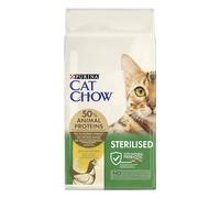 PURINA CAT CHOW | Adulte | Aliments Secs pour Chat Stérilisé | Poulet | 10 kg | Sac