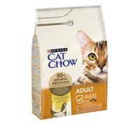 PURINA CAT CHOW Croquettes - Avec NaturiumTM - Riche en poulet et dinde - Pour chat adulte - 3 kg