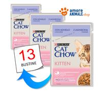 Purina Cat Chow → Chaton - Sachets De 85 Gr Agneau Et Courgettes Humide Chat