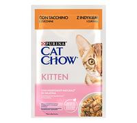 Purina Cat Chow Nourriture Humide pour Chaton, Junior, bébé, Kitten à la Dinde, 26 sachets de 85 g
