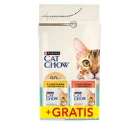 PURINA Cat Chow Nourriture pour boules de poils riche en poulet 1,5 kg + 2 sachets GRATUITS
