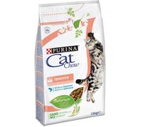PURINA CAT CHOW Sensitive Croquettes - Avec NaturiumTM - Riche en saumon - Pour chat adulte - 1,5 kg
