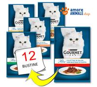 Purina Cat Gourmet Perles → Filettini en Sauce - 85 Gr - Parfums Mixtes - Pour