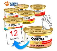 Gourmet Gold Coeur Doux Nourriture Humide pour Chats avec Thon, Gattogourmecuto, Canettes 85 g