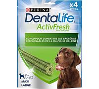 PURINA DENTALIFE ACTIVFRESH LARGE | Friandises pour Chiens de Grande Taille | 4 Bâtonnets à Mâcher |Spiruline et Miel | Lot de 1 | 115 g