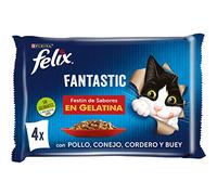 PURINA FELIX Fantastic Festnight de viandes en gélatine Festin de Saveurs, Marron, XXL Homme