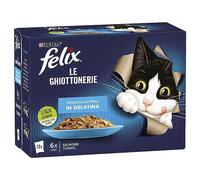 Purina Felix Felix Les Goûteries Aliments Humides Pour Chats Sélections Avec Poissons 12 x 85 g, 1020 g