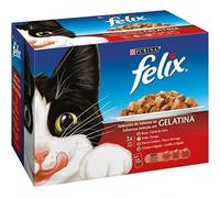 Purina Felix Gélatine Nourriture Humide pour Chat Adulte Lot de 12 sachets de 85 g