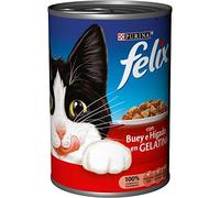 Purina Felix Gélatine Nourriture pour Chat avec Boeuf et Foie 24 x 400 g
