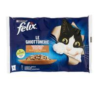 Purina Felix Le Ghiottonerie Aliments humides pour Chats avec Lapin et Agneau, 4 enveloppes de 85 g chacune