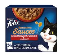PURINA Felix Sensations Sauces Nourriture Humide pour Chat 24 x 85 g