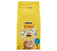 Purina Friskies Adult Croquettes pour Chat avec Thon et légumes ajoutés, 2 kg