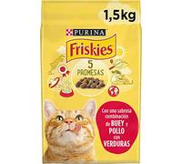 Purina Friskies Croquettes pour Chat Adulte Bœuf, Poulet et légumes