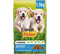 Purina Friskies Junior Croquettes Chiens avec Poulet, Légumes et Lait, 6 Boîtes de 1,5 kg
