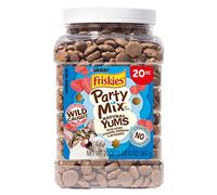 Purina Friskies Natural Cat Treats, Party Mix Natural YUMS with Wild Tuna - 20 oz. Canister