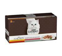 PURINA GOURMET A la Carte Nourriture humide pour chat, mélange de variétés, paquet de 12 (12 x 4 sachets de 85 g)