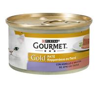 Purina Gourmet Gold - Lot de 24 conserves de pâté Humide avec de l’Agneau et du Canard pour Chat, 85 g chacune