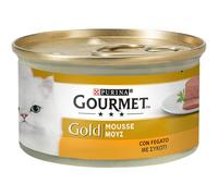 Purina Gourmet Gold Mousse Alimentaire Humide pour Chats avec Foie, 24 boîtes de 85 g