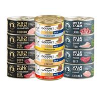 Purina Gourmet Gold mousse + WILD FARM Mélange de saveurs 8x85g + 4x70g