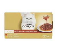 Purina Gourmet Gold Nourriture humide pour chats, poulet et boeuf, 4 x 85 g