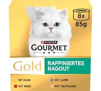PURINA GOURMET Gold Ragout Lot de 12 boîtes de 8 boîtes de 85 g