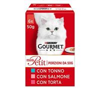 Purina Gourmet Mon Petit Humido Chat Thon, Saumon et Truite 48 Enveloppes de 50 g